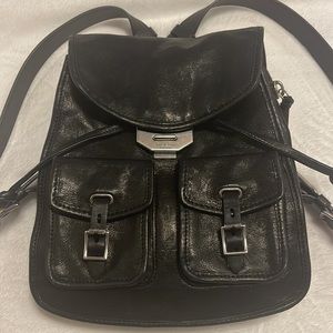 Rag & Bone Small Field Black Leather Backpack Bag
